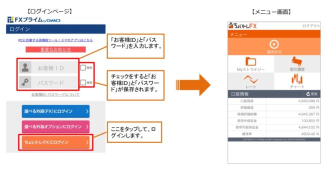 ログイン初回はID・パスワードの入力が必須