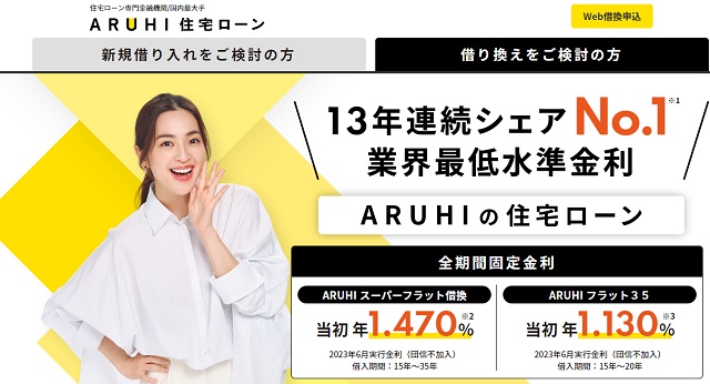 ARUHI住宅ローン「フラット35」