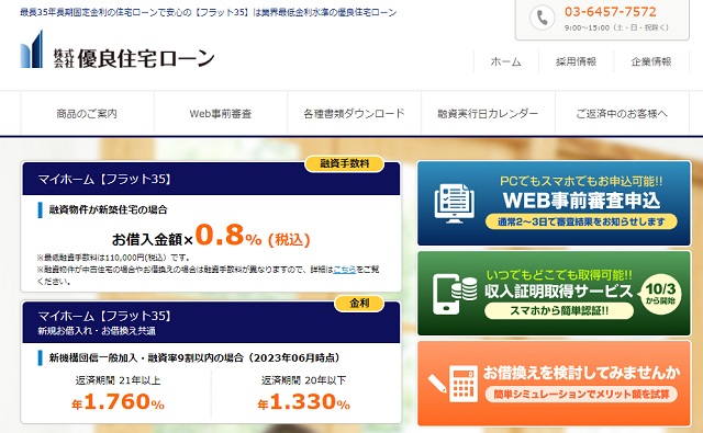 優良住宅ローン「フラット35」